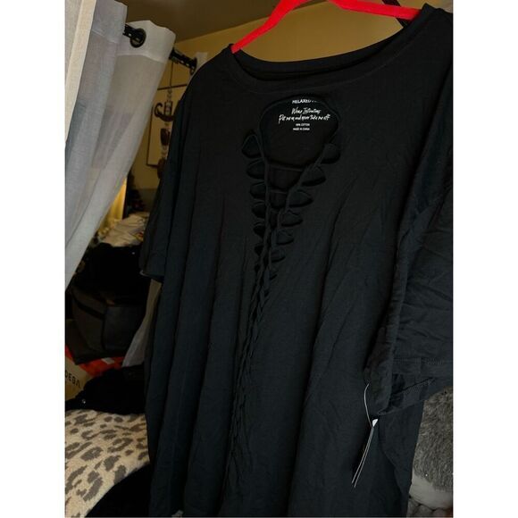 Knit Tops Relaxed Fit Vintage Cotton Jersey Slashed Front Tee torrid 3xl plus - Picture 4 of 6